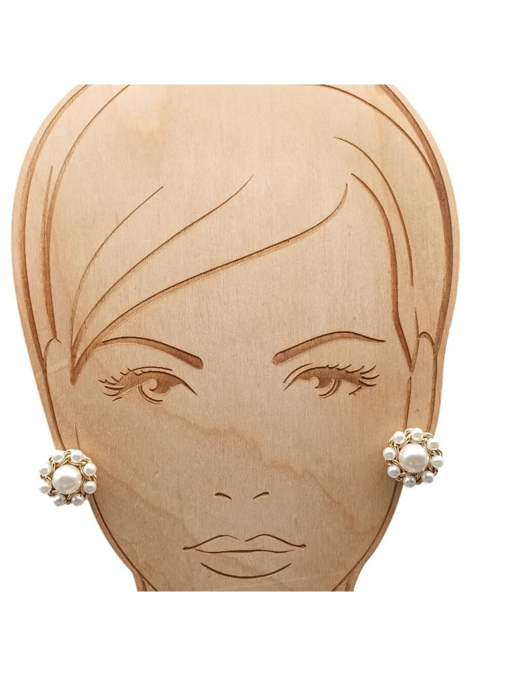 Vintage Gold-Tone Clip-On Earrings With Faux Pearl Accents & Elegant Woven Desig